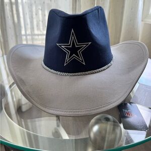 Navy and Gray Star Embroidered Cowboy Hat